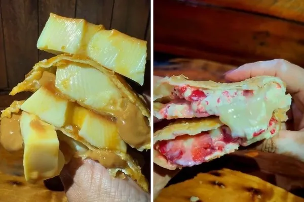 Pastéis de pudim e morango cravejado viralizam nas redes sociais no interior de SP