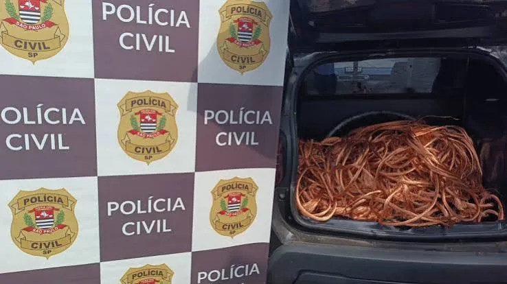 Trio é preso com cerca de 100 quilos de cobre furtado em São José dos Campos