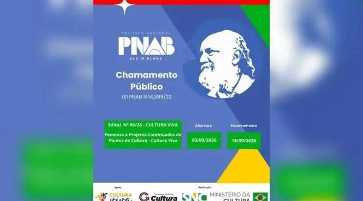 Inscrições para edital Cultura Viva terminam nesta sexta-feira em Guaratinguetá