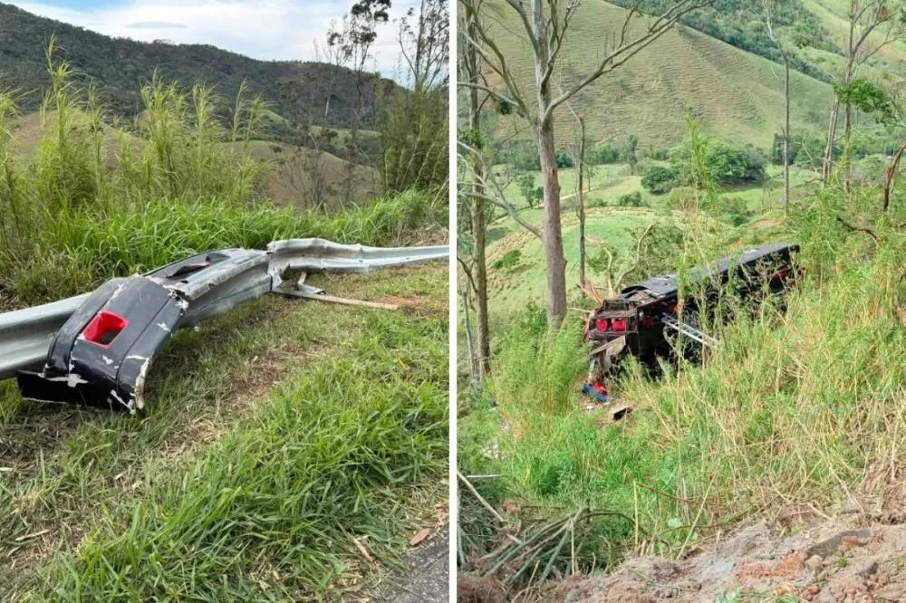 Acidente com ônibus de romeiros deixa seis mortos após queda em ribanceira em Cruzeiro