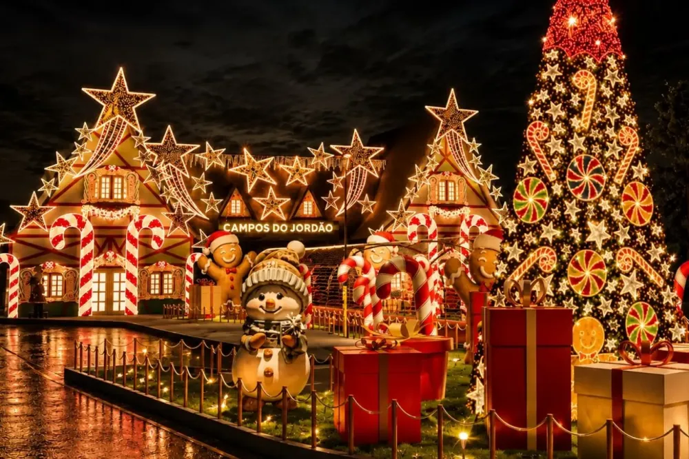 Natal de Campos do Jordão começa em outubro com decoração inspirada em biscoitos