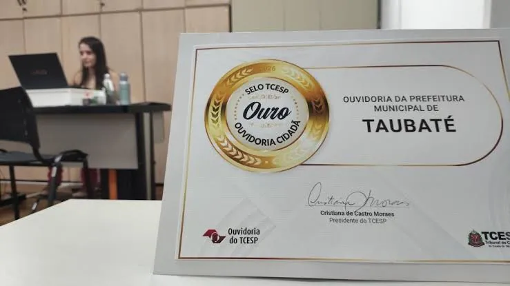 Taubaté conquista Selo Ouro de Ouvidoria Cidadã do Tribunal de Contas do Estado de São Paulo