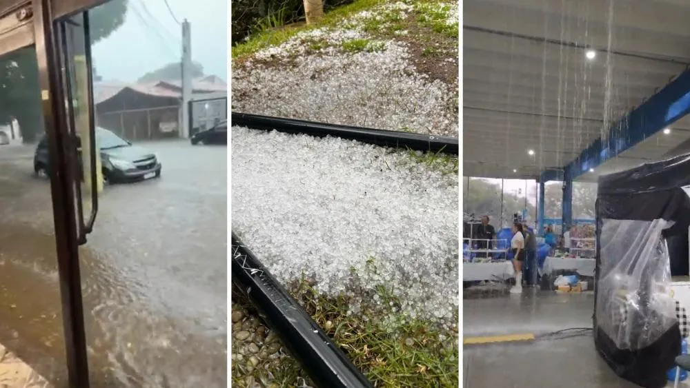 Temporal provoca alagamentos, queda de árvores e granizo no Vale do Paraíba e região