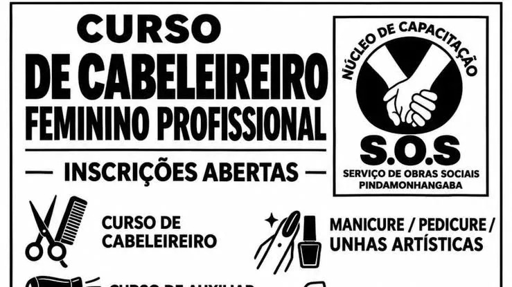 SOS de Pindamonhangaba abre inscrições para cursos profissionalizantes na área da beleza