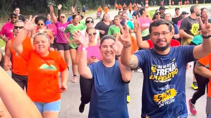 Primeiro Treinão em Pelotão da GCM reúne mais de 600 pessoas no Parque da Cidade, em Pindamonhangaba
