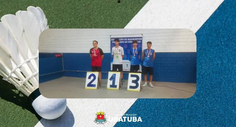 Ubatuba conquista três medalhas em classificatória regional de badminton realizada em Taubaté