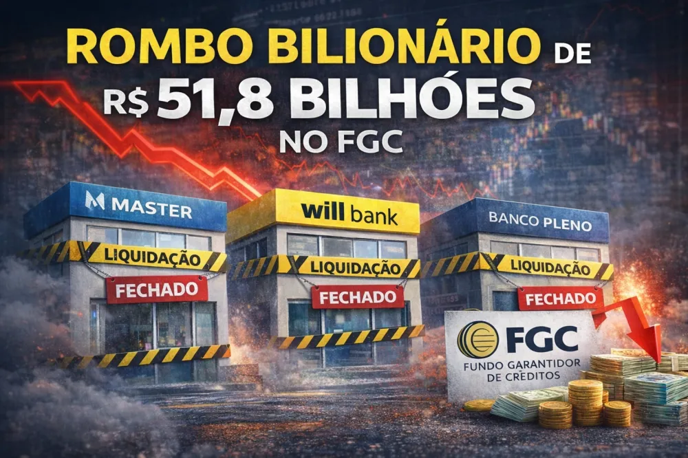Liquidações de Master, Will Bank e Banco Pleno devem gerar rombo de R$ 51,8 bilhões ao FGC