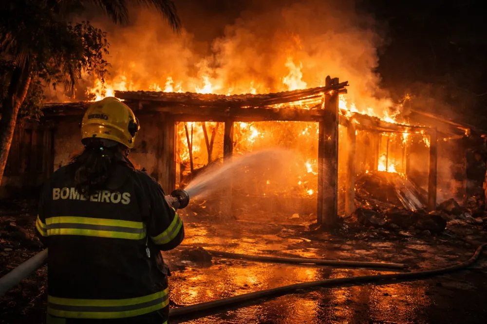 Mulher morre carbonizada após incêndio atingir casa em Ilhabela
