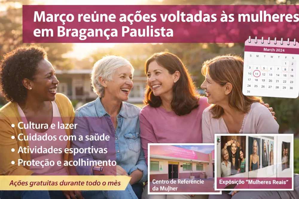 Março reúne ações voltadas às mulheres em Bragança Paulista