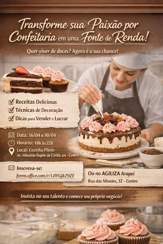 Já pensou em transformar sua paixão por confeitaria em uma fonte de renda?