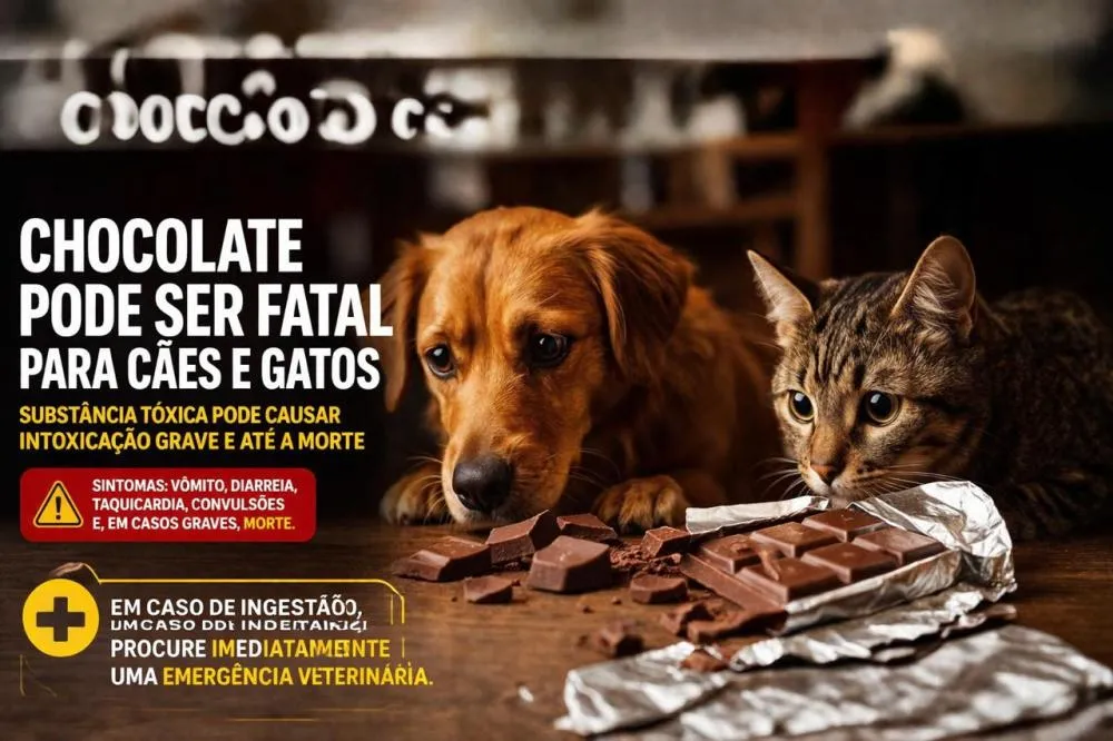 Chocolate pode ser fatal para cães e gatos e exige atenção redobrada 