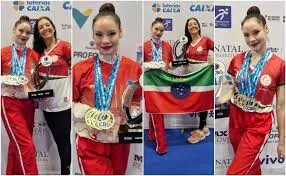 Julia Gabrielly conquista três ouros inéditos e é vice-campeã geral no Brasileiro de Ginástica Rítmica