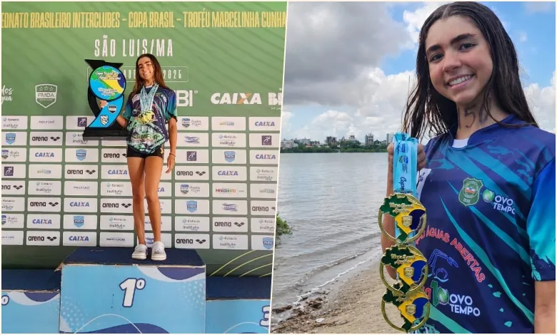 Atleta de Pindamonhangaba conquista três medalhas de ouro no Campeonato Brasileiro e Copa Brasil de Águas Abertas