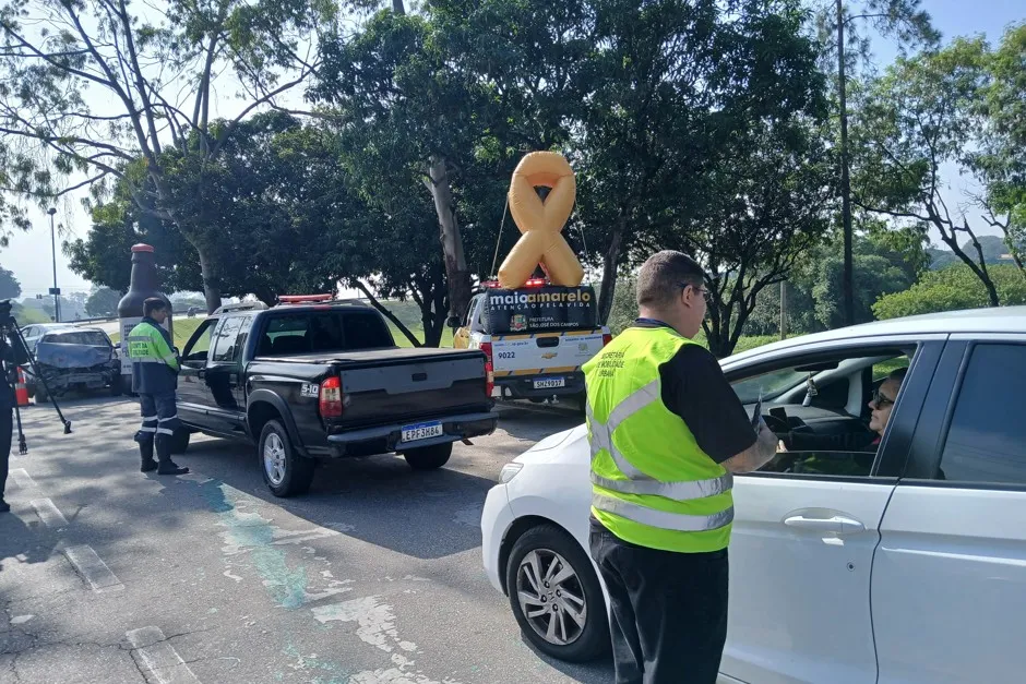São José dos Campos reduz multas e mortes no trânsito durante ações do Maio Amarelo