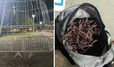 GCM prende dois homens por furto de cerca de 60 quilos de fios de cobre em Pindamonhangaba