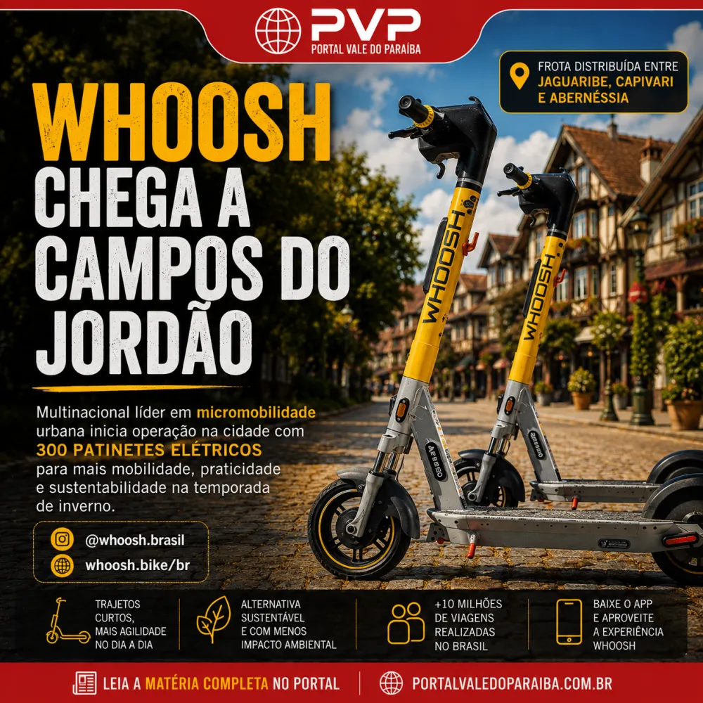 Whoosh chega a Campos do Jordão com 300 patinetes elétricos e amplia mobilidade urbana durante a temporada de inverno