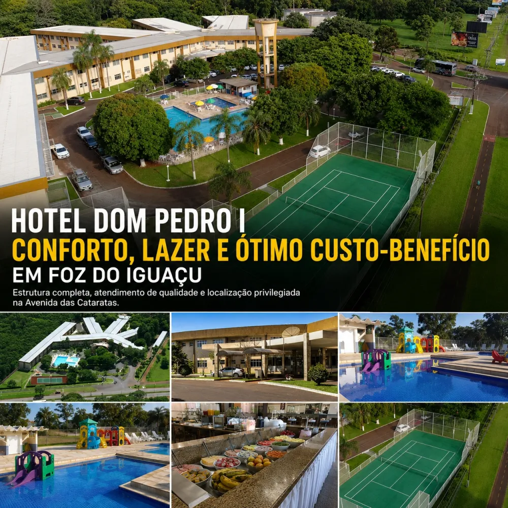 Hotel Dom Pedro I é referência em hospedagem com conforto, excelente localização e ótimo custo-benefício em Foz do Iguaçu
