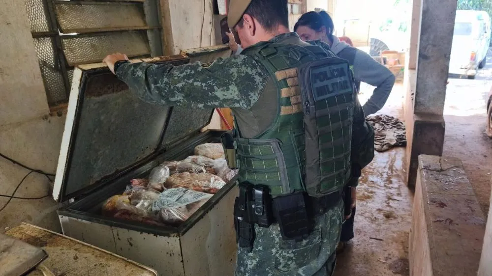 Operação da PM Ambiental prende suspeito e apreende 800 kg de carne imprópria em Jacareí