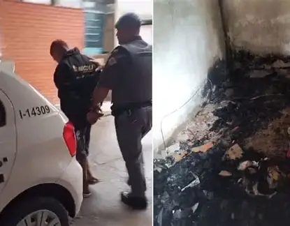 Homem é preso após incendiar a própria casa e ameaçar familiares em Aparecida