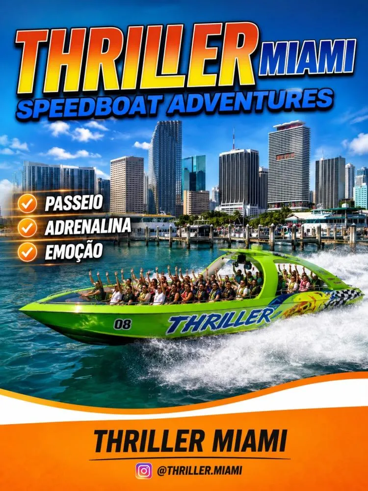 Miami: Thriller Speedboat combina adrenalina, velocidade e vistas inesquecíveis da cidade