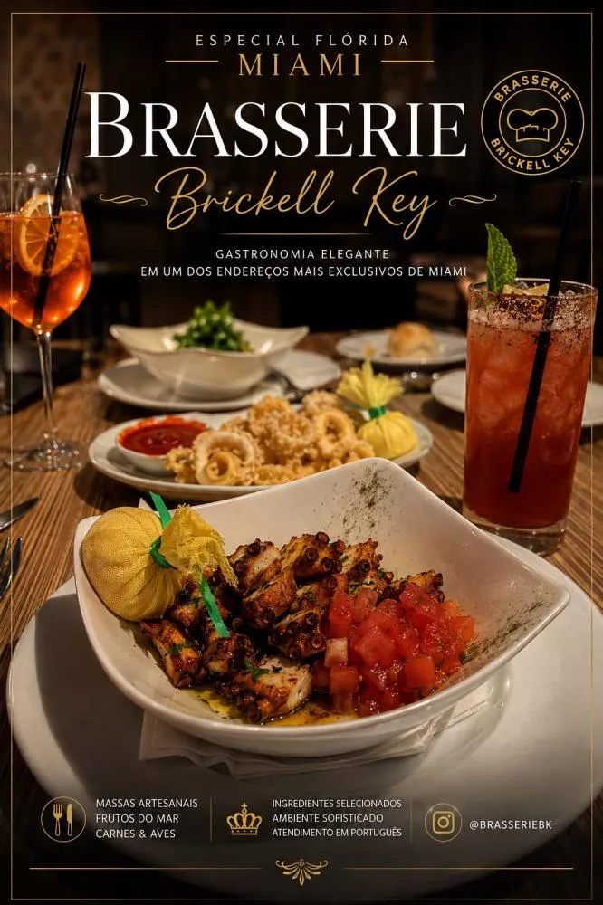  Miami: Brasserie Brickell Key transforma a gastronomia italiana em uma experiência sofisticada e inesquecível