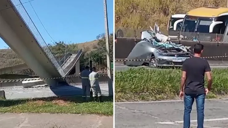 ANTT acompanha atendimento às vítimas e fiscalização após queda de passarela na Fernão Dias